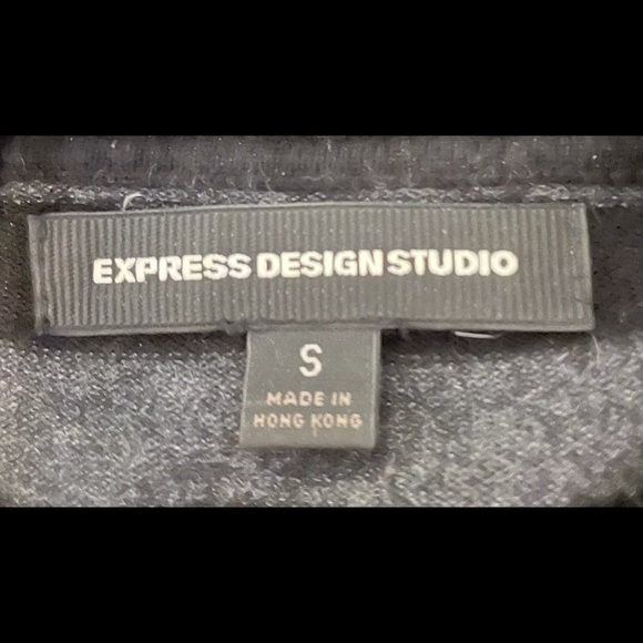 Express black and grey short sleeve sweater. - Picture 3 of 4